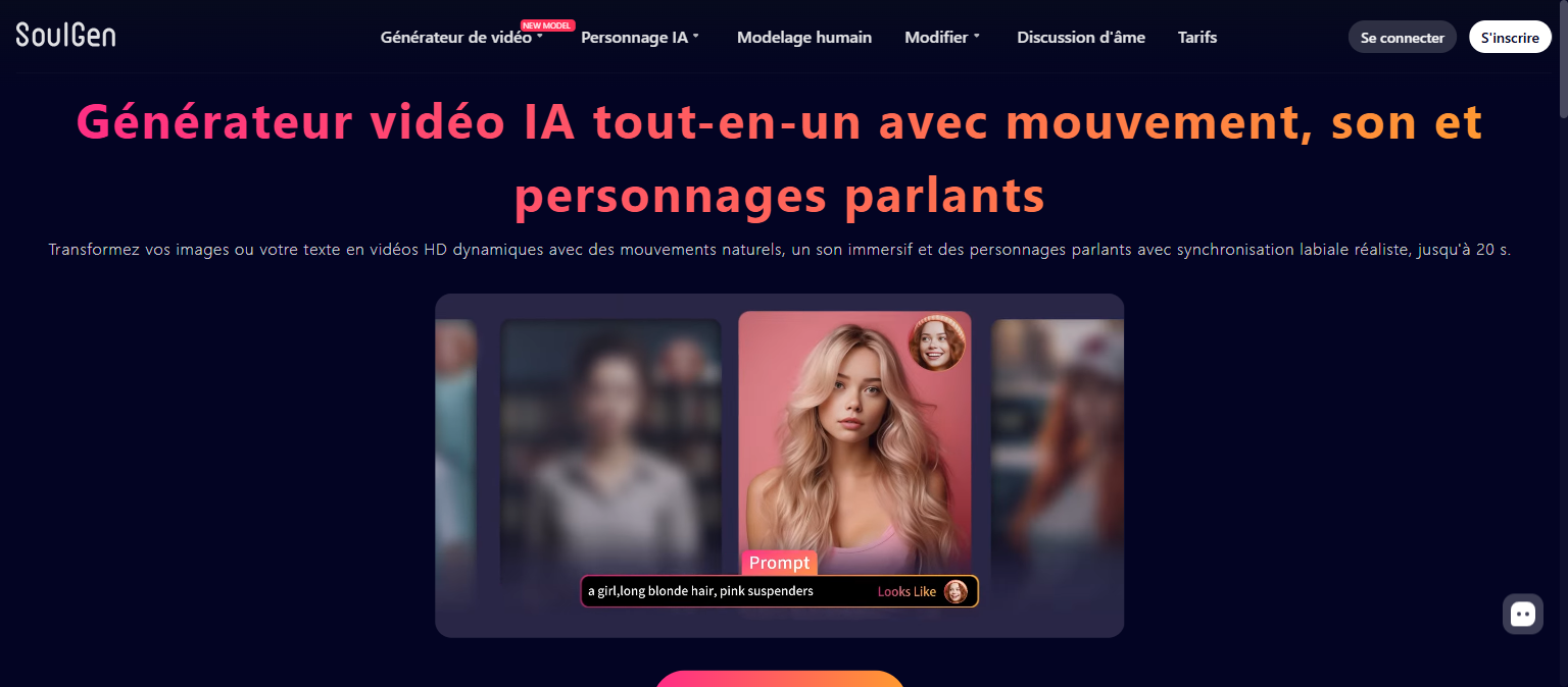 SoulGen home dashboard
